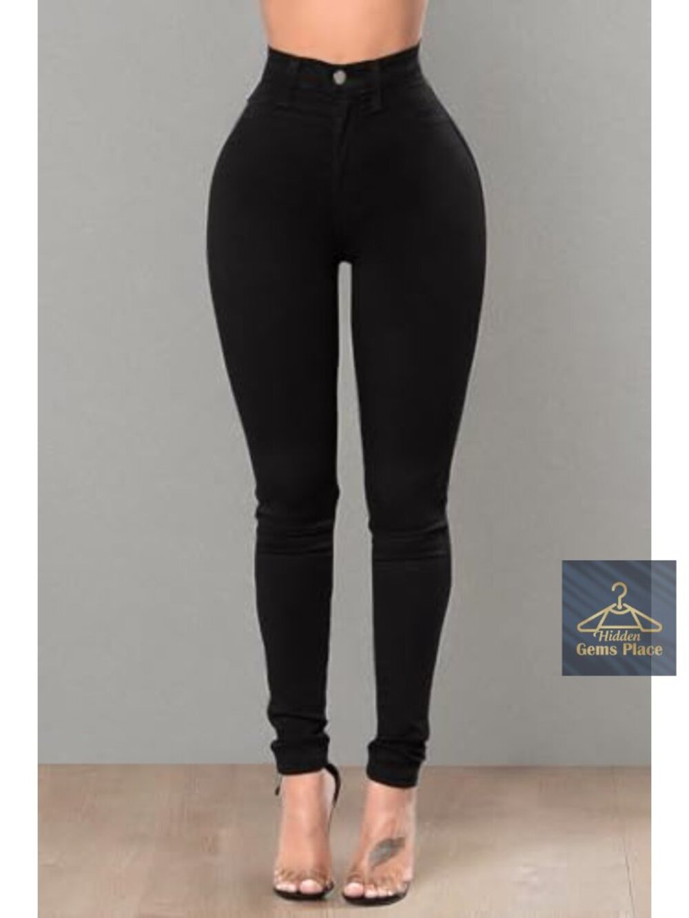 High Waist Skinny Jeans for Women Stretchy Ripped Denim Pants - Picture 6 of 6
